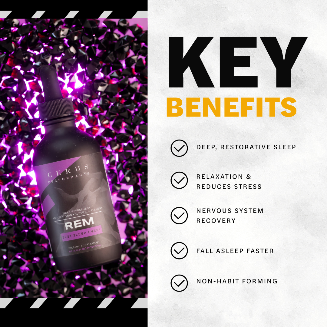CERUS™ REM – Deep Sleep & Recovery Support | Hormone-Free Sleep Aid | 30 Servings