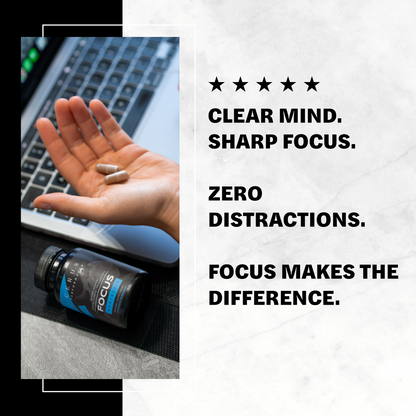 CERUS™ Focus – Nootropic Brain Booster for Athletes & High Performers | Enhances Clarity, Memory, and Mental Stamina | Caffeine-Free | 100% Natural Adaptogen Blend with Lion’s Mane, Rhodiola, and Bacopa | 30 Servings