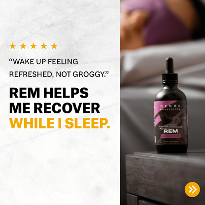 CERUS™ REM – Deep Sleep & Recovery Support | 100% Natural, No Melatonin | Magnolia Bark, Reishi, Ashwagandha, Valerian Root & Lavender | Fall Asleep Faster, Wake Up Clear | Hormone-Free Sleep Aid | 30 Servings