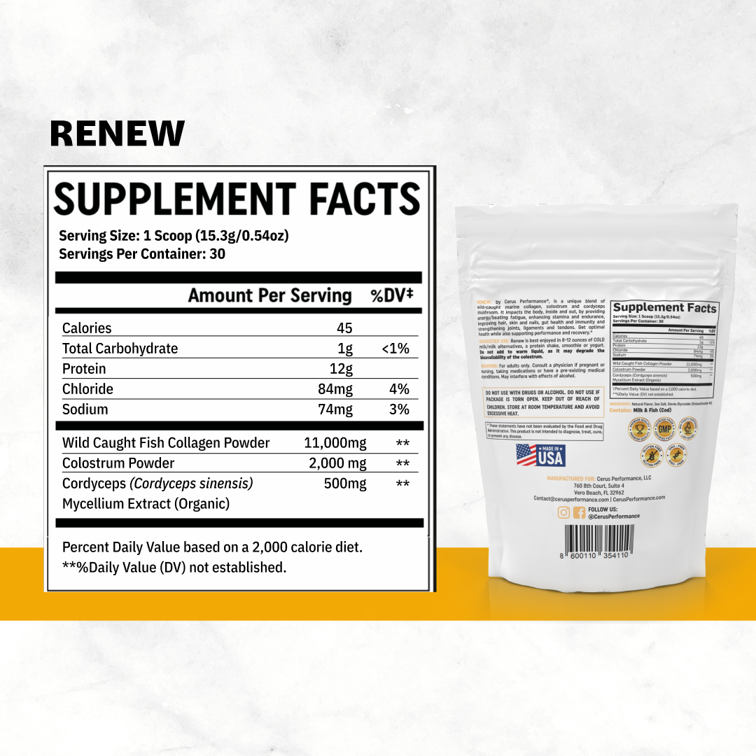 CERUS™ Renew – Performance Collagen for Athletes | 30 Servings